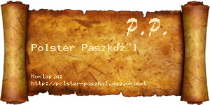 Polster Paszkál névjegykártya